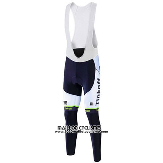 2016 Maillot Ciclismo Tinkoff Vert et Noir Manches Longues et Cuissard